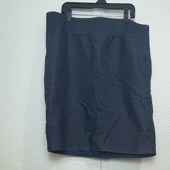 Merona Dresses & Skirts - 83 Merona Faux Jean Blue Lined Career Pencil Skirt Size 12